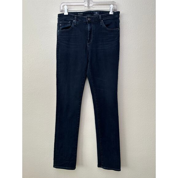 AG The Harper Straight Jeans Dark Wash Black-Blue Women’s 29R - Picture 2 of 13